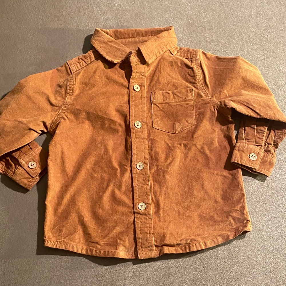 Stylish Brown Kids Button-Down Shirt